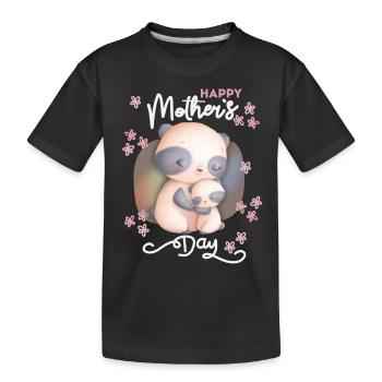 Fête des mères Mama-Mami Maman Maman Drôle Panda Ours - T-shirt bio Premium Enfant - noir - Devant