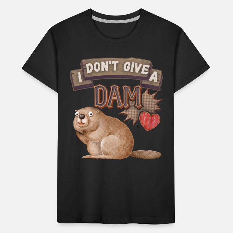 Drôle de castor, dison de castor, jeu de mots, jeu de mots T-shirt bio Premium Enfant