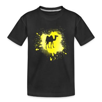 Kamel - Kinder Premium Bio T-Shirt - Schwarz - Vorne