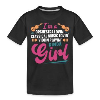 Violoniste Fille I’m A - T-shirt bio Premium Enfant - noir - Devant