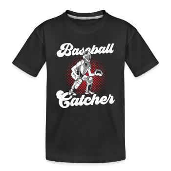 Receveur de baseball Receveur de baseball Joueur amateur - T-shirt bio Premium Enfant - noir - Devant