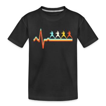 Baseball Retro Heartbeat - T-shirt bio Premium Enfant - noir - Devant