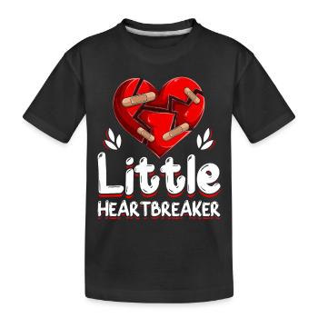 Anti-valentinstag Kleiner Herzensbrecher - Kinder Premium Bio T-Shirt - Schwarz - Vorne
