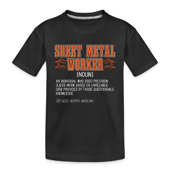 Travailleur de la tôlerie Un individu qui fabrique - T-shirt bio Premium Enfant - noir - Devant