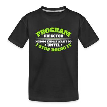 Director - Kids' Premium Organic T-Shirt - black - Front
