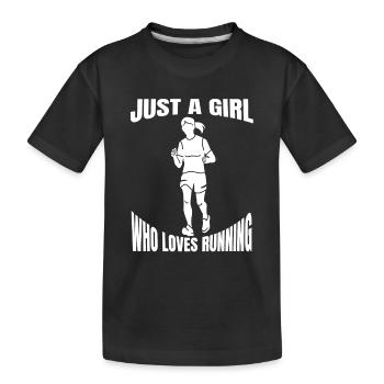Jogger cardio training race fit jogging running - T-shirt bio Premium Enfant - noir - Devant