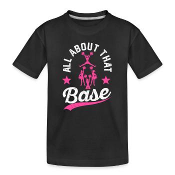 Équipe féminine Drôle de cheerleading tout à ce sujet - T-shirt bio Premium Enfant - noir - Devant