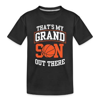 C’est mon petit-fils qui fait du basketball - T-shirt bio Premium Enfant - noir - Devant