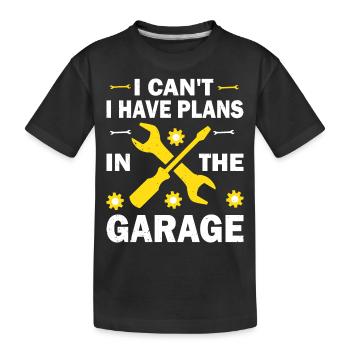 Garage Funny Car Mechanic Outfit - T-shirt bio Premium Enfant - noir - Devant