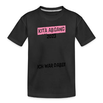 Kita Abgang Kita Abgängerin 2023 - Kinder Premium Bio T-Shirt - Schwarz - Vorne