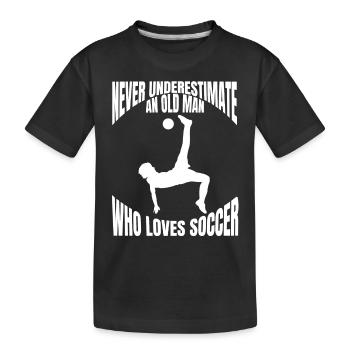 Footballer Football coach Football Football player - Kids' Premium Organic T-Shirt - black - Front