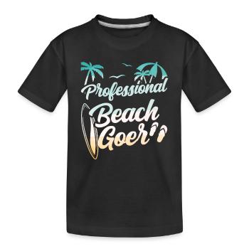 Professional Beach Visitor Holiday Beach Beach - Kids' Premium Organic T-Shirt - black - Front