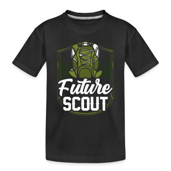 Zukünftiger Pfadfinder Zeltlager Sippe Pfadfinden - Kinder Premium Bio T-Shirt - Schwarz - Vorne