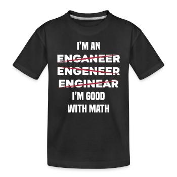Engineer - Kids' Premium Organic T-Shirt - black - Front