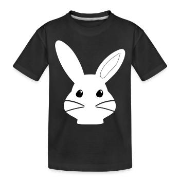 Wunderland Hase Cartoon Ostern Niedlich - Kinder Premium Bio T-Shirt - Schwarz - Vorne