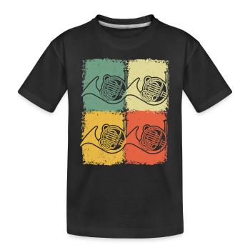 Français corniste Français corniste Français corniste - T-shirt bio Premium Enfant - noir - Devant