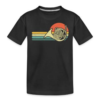 Français corniste Français corniste Français corniste - T-shirt bio Premium Enfant - noir - Devant
