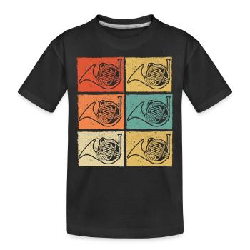 Français corniste Français corniste Français corniste - T-shirt bio Premium Enfant - noir - Devant
