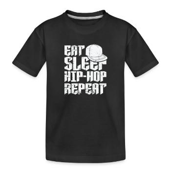 Manger dormir Hip-Hop Répéter Musique Genre Rap - T-shirt bio Premium Enfant - noir - Devant
