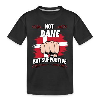 Pas Danois mais Danois de voyage de soutien - T-shirt bio Premium Enfant - noir - Devant