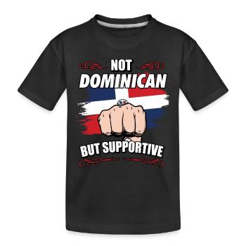 Pas dominicain mais touristique de soutien - T-shirt bio Premium Enfant - noir - Devant