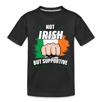 Pas irlandais mais touristique irlandais de soutien - T-shirt bio Premium Enfant - noir - Devant