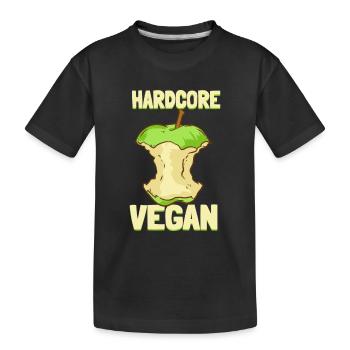 Hardcore Vegan Apple Vegan Vegan Cadeau - T-shirt bio Premium Enfant - noir - Devant