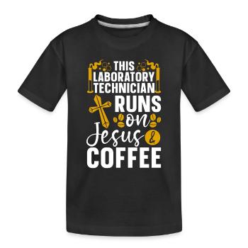 Labor Labortechniker Wissenschaft Chemie Geschenk - Kinder Premium Bio T-Shirt - Schwarz - Vorne