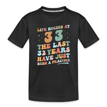 33. Geburtstag Mann Frau 2023 Funny Groovy Life - Kinder Premium Bio T-Shirt - Schwarz - Vorne