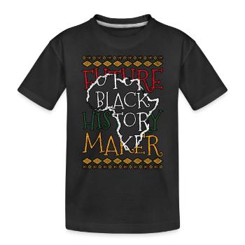 Mois de l’histoire des Noirs pour les futurs artisans de l’histoire des Noirs - T-shirt bio Premium Enfant - noir - Devant