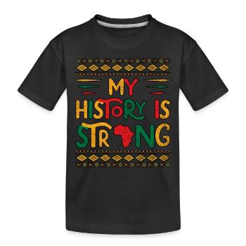 Mon histoire est forte Mois de l’histoire des Noirs - T-shirt bio Premium Enfant - noir - Devant