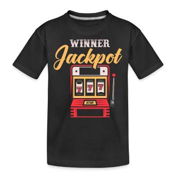 Machine à sous, Jeux d’argent, Machine à sous - T-shirt bio Premium Enfant - noir - Devant