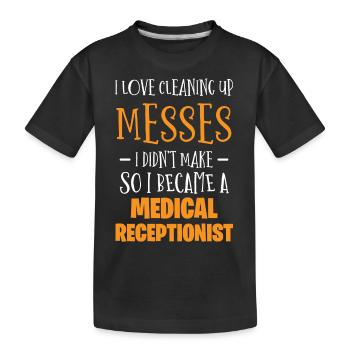 Réceptionniste médicale - T-shirt bio Premium Enfant - noir - Devant