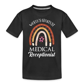 Réceptionniste médicale - T-shirt bio Premium Enfant - noir - Devant