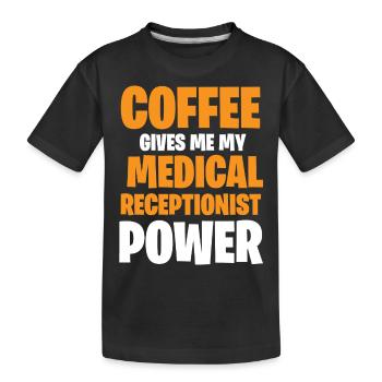 Réceptionniste médicale - T-shirt bio Premium Enfant - noir - Devant