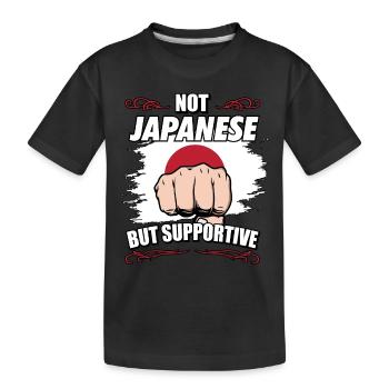Pas japonais mais touristique de soutien - T-shirt bio Premium Enfant - noir - Devant