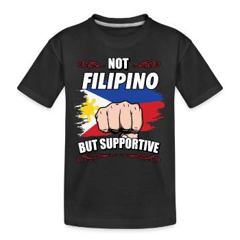 Pas philippin mais touristique de soutien - T-shirt bio Premium Enfant - noir - Devant