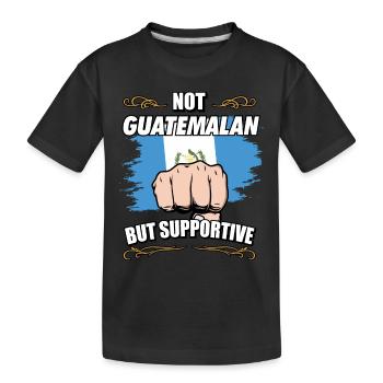 Pas guatémaltèque mais touristique de soutien - T-shirt bio Premium Enfant - noir - Devant