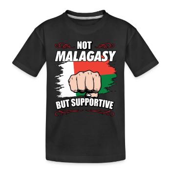 Pas malgache mais touristique de soutien - T-shirt bio Premium Enfant - noir - Devant