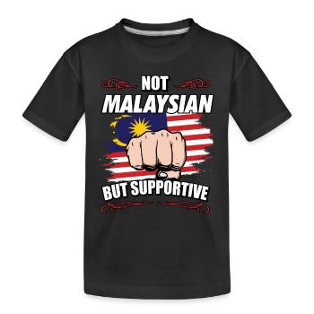 Pas malaisien mais touristique de soutien - T-shirt bio Premium Enfant - noir - Devant