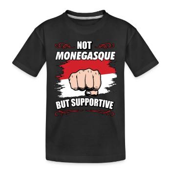 Pas monégasque mais touristique de soutien - T-shirt bio Premium Enfant - noir - Devant