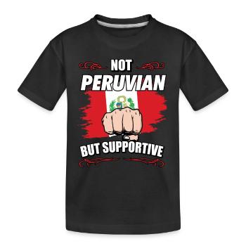 Pas péruvien mais touristique de soutien - T-shirt bio Premium Enfant - noir - Devant