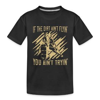 Course de chevaux si la saleté n’est pas un coureur de chevaux équin - T-shirt bio Premium Enfant - noir - Devant