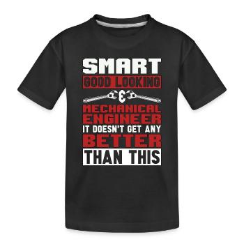 Génie mécanique Smart Beau Mécanicien - T-shirt bio Premium Enfant - noir - Devant