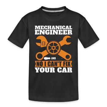 Ingénieur mécanique Non Je ne peux pas réparer Mécanicien automobile - T-shirt bio Premium Enfant - noir - Devant