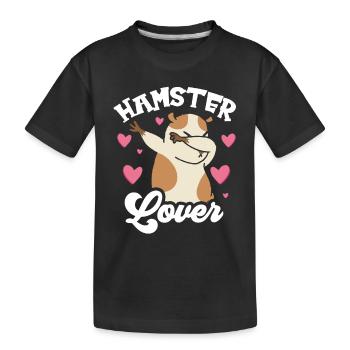 Hamsterliebhaber Haustier Besitzer Hamster Süß - Kinder Premium Bio T-Shirt - Schwarz - Vorne
