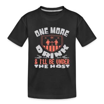 UN VERRE DE PLUS JE SERAI SOUS L’HÔTE - T-shirt bio Premium Enfant - noir - Devant