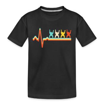 Gorilla Retro Heartbeat - T-shirt bio Premium Enfant - noir - Devant