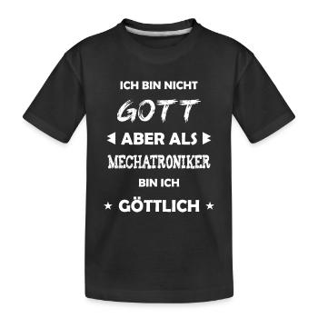 Mechatroniker Geschenk Spruch - Kinder Premium Bio T-Shirt - Schwarz - Vorne