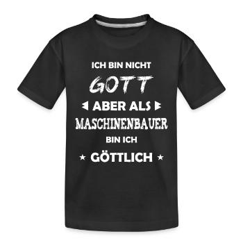 Maschinenbauer Geschenk Spruch - Kinder Premium Bio T-Shirt - Schwarz - Vorne